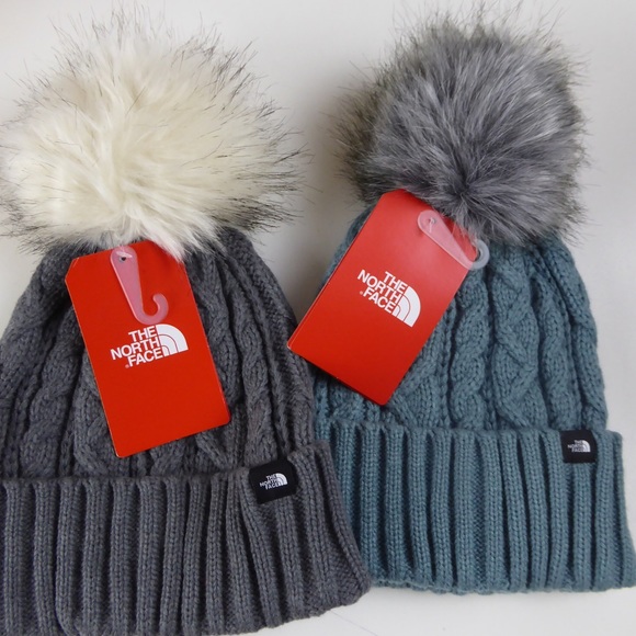 Bobble Hat North Face Knit Cap North Face Cable Knit PomPom Beanie